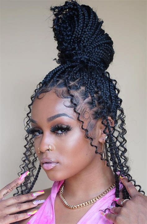 cute hairstyles for box braids|50 Box Braids Hairstyles to Try in 2024